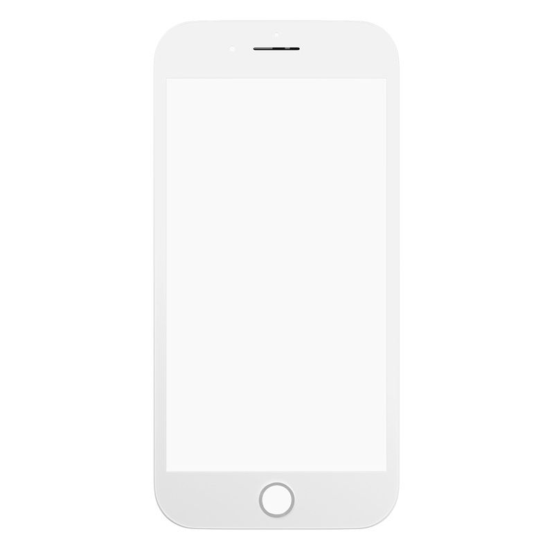 Vitre d'écran tactile avant avec cadre pour iPhone 8