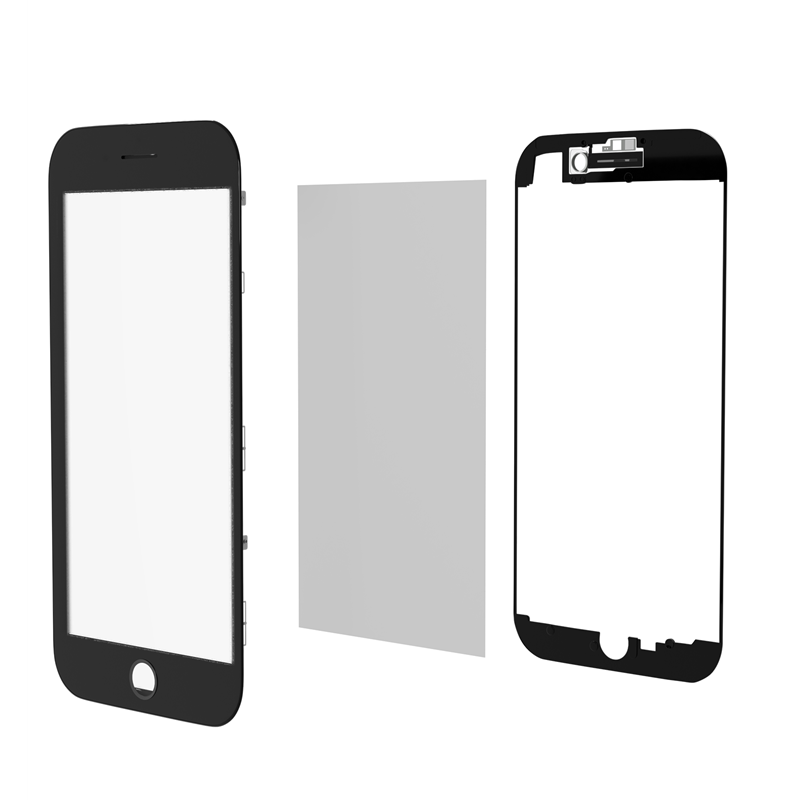 Cristal de pantalla táctil frontal con marco para iPhone 8