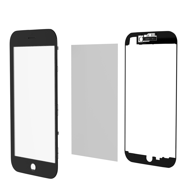 Front Touch Screen Glass With Frame For iPhone 8 Plus