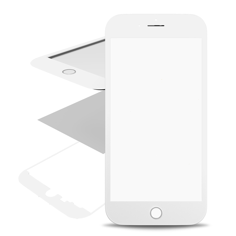 Vitre d'écran tactile avant avec cadre pour iPhone 8 Plus